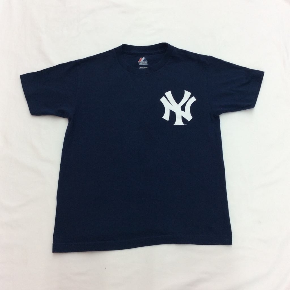 Majestic Blue Youth New York Yankees Robinson Cano #24 Short Sleeve TShirt Small